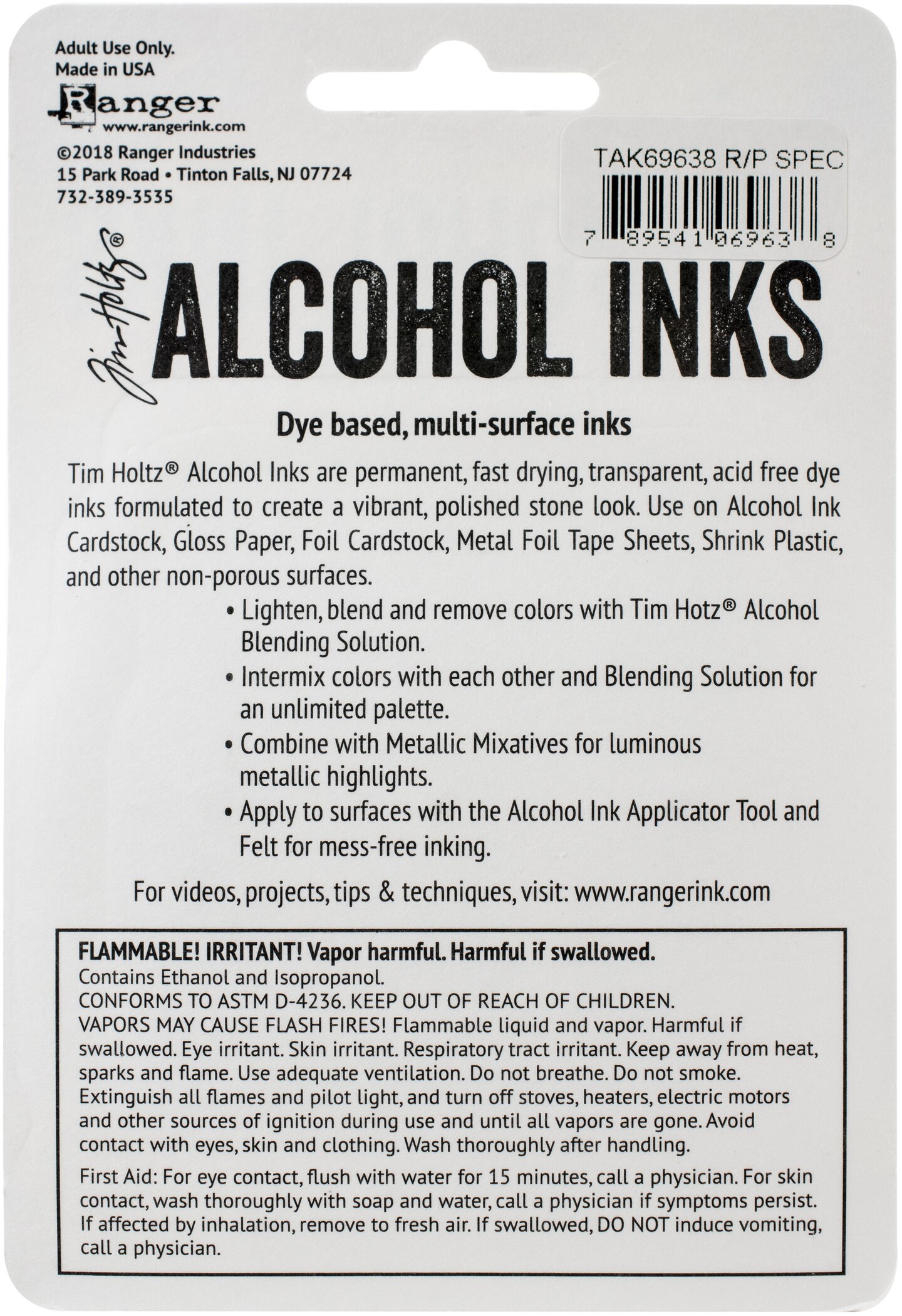 Tim Holtz Alcohol Ink .5oz 3/pkg (20 Sets) — Grand River Art Supply