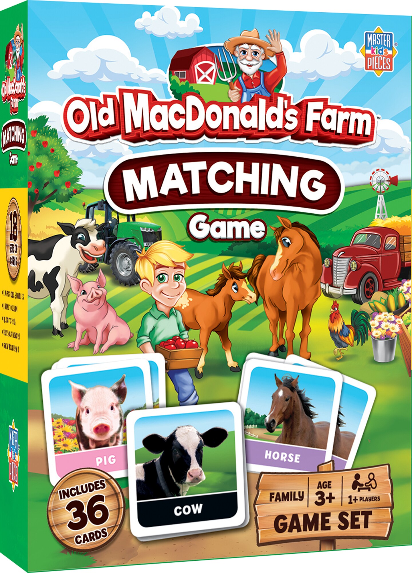 MasterPieces Officially Licensed Old MacDonald Picture Matching Card Game for Kids and Families