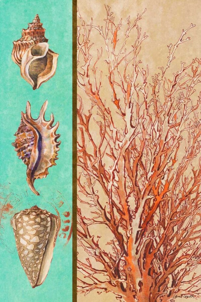Coral and Sea Shells I Poster Print by Lanie Loreth - Item # VARPDX10158B