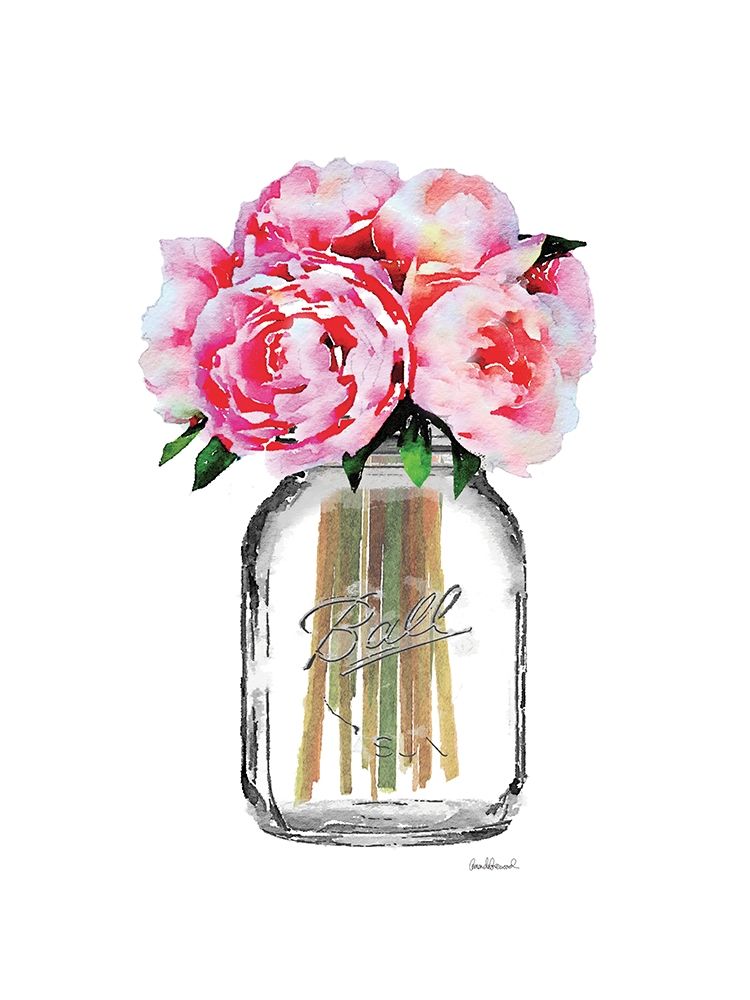 Jar Peony Poster Print by Amanda Greenwood # AGD115738