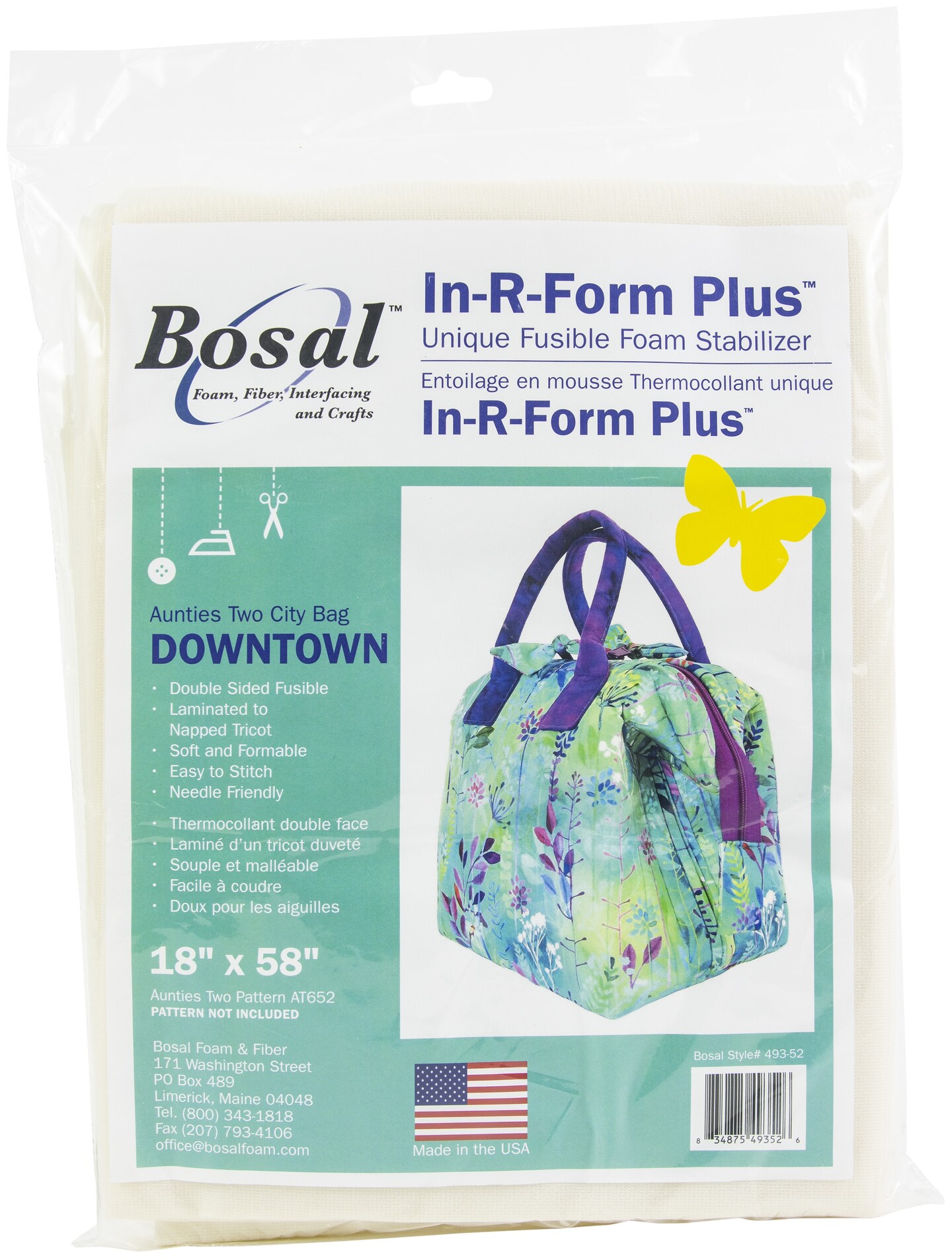 Bosal In-R-Form Plus Unique Fusible Foam Stabilizer-Downtown 18"X58"