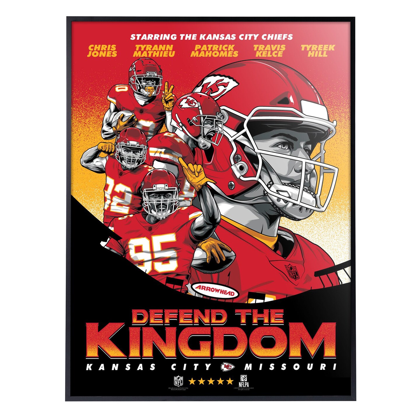 : Patrick Mahomes, Tyreek Hill, Travis Kelce Poster Art