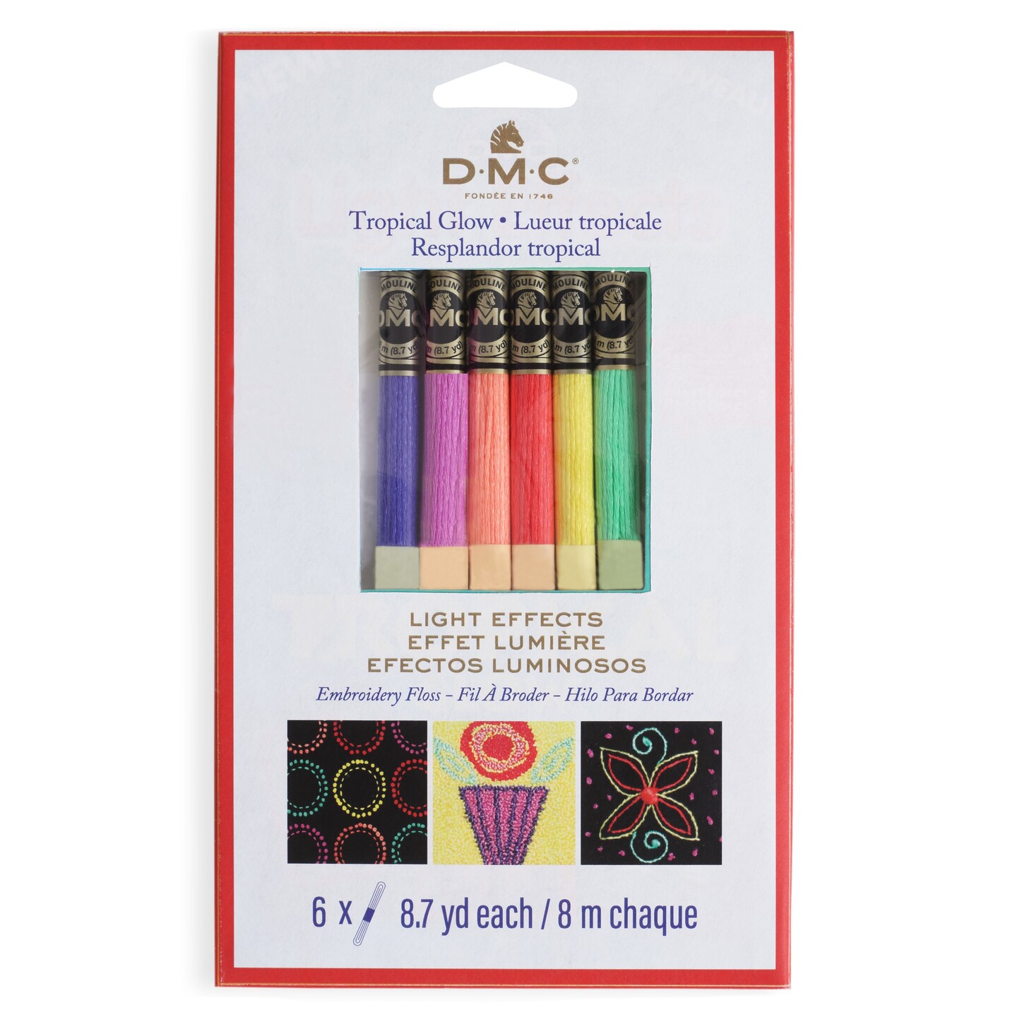 DMC Light Effects Floss Pack 8.7yd 6/PkgTropical Glow Michaels