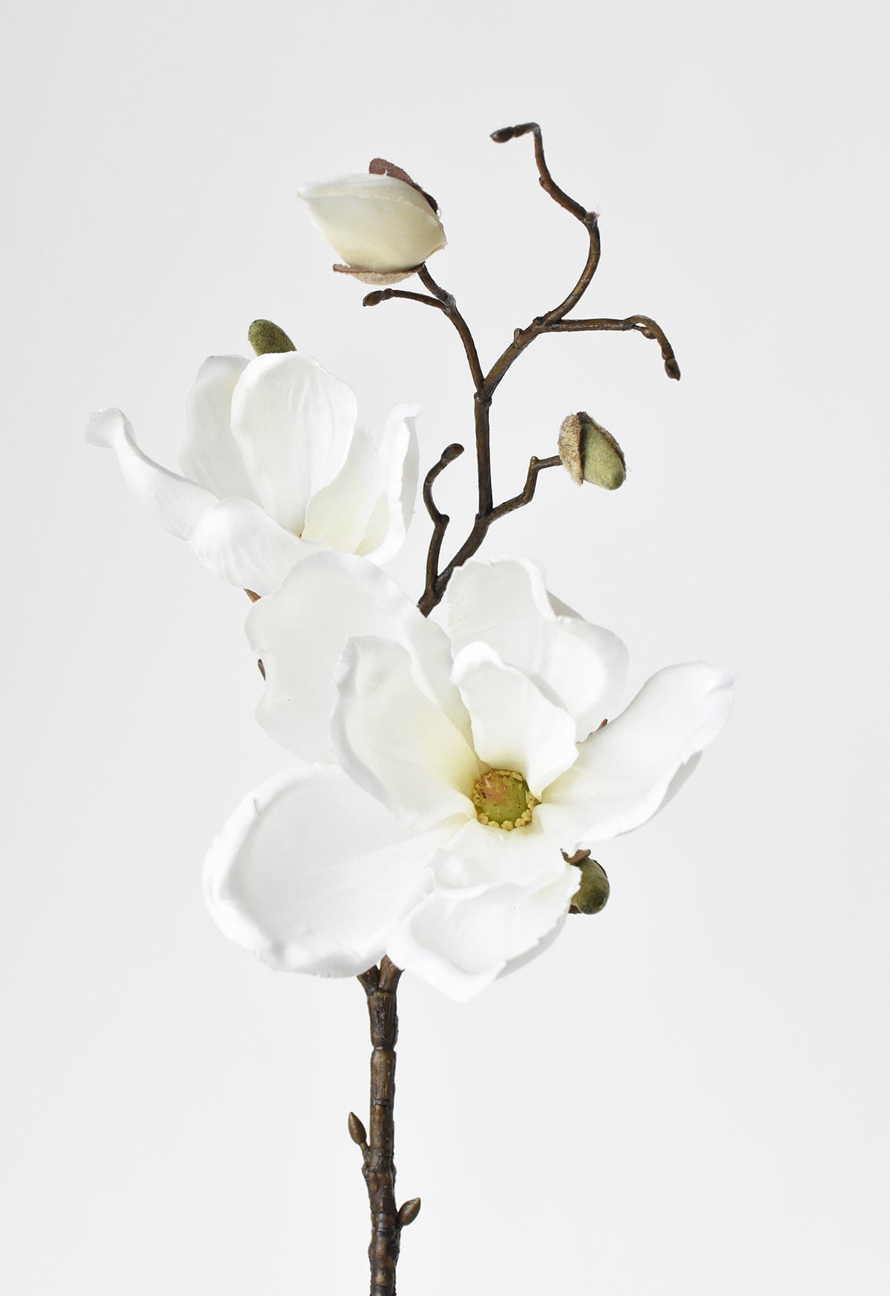 19&#x22; Faux Magnolia Stem White