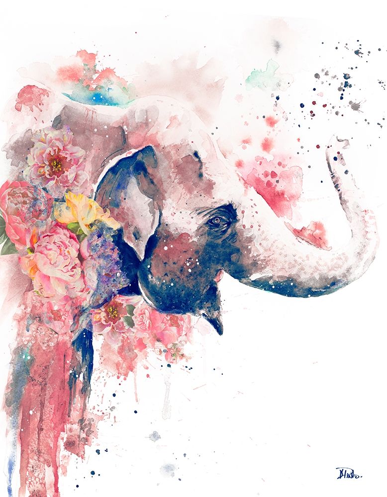 Floral Water Elephant Poster Print by Patricia Pinto - Item # VARPDX11990F