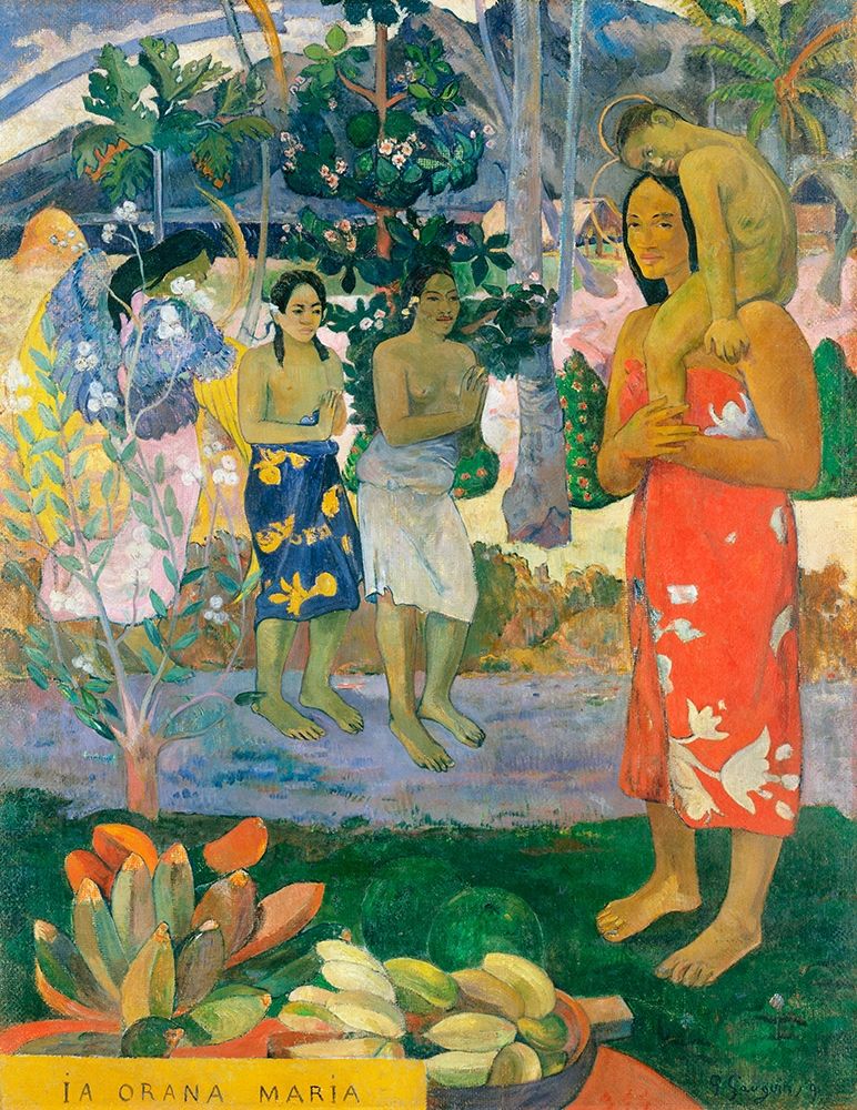 Hail Mary Poster Print by Paul Gaugin # 54442
