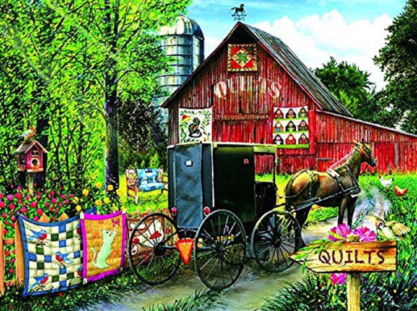 Sunsout Amish Quilt Sale 1000 pc   Jigsaw Puzzle 28822