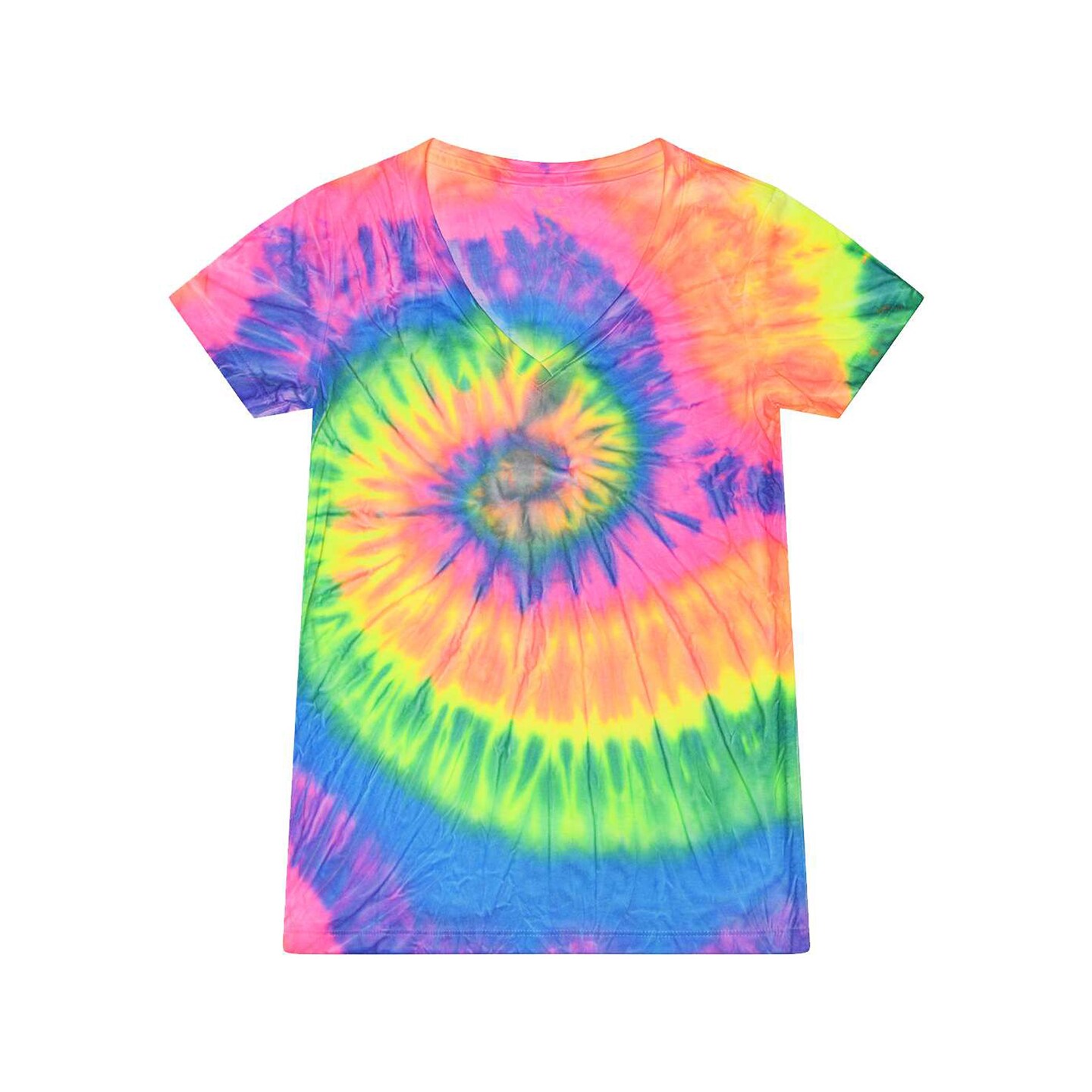 Colortone® Women's Tie-Dyed V-Neck T-Shirt