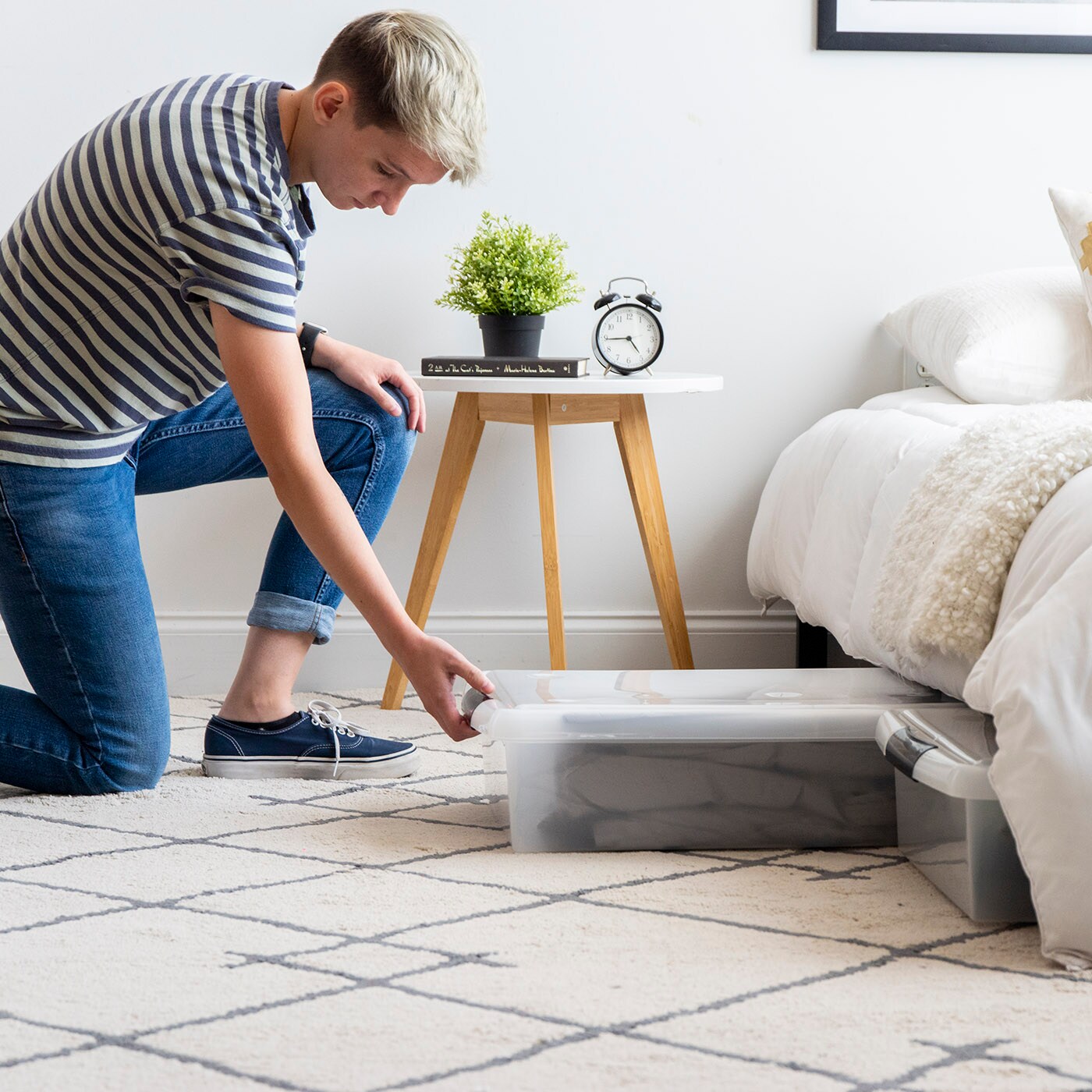 IRIS USA Plastic Under Bed Storage Containers