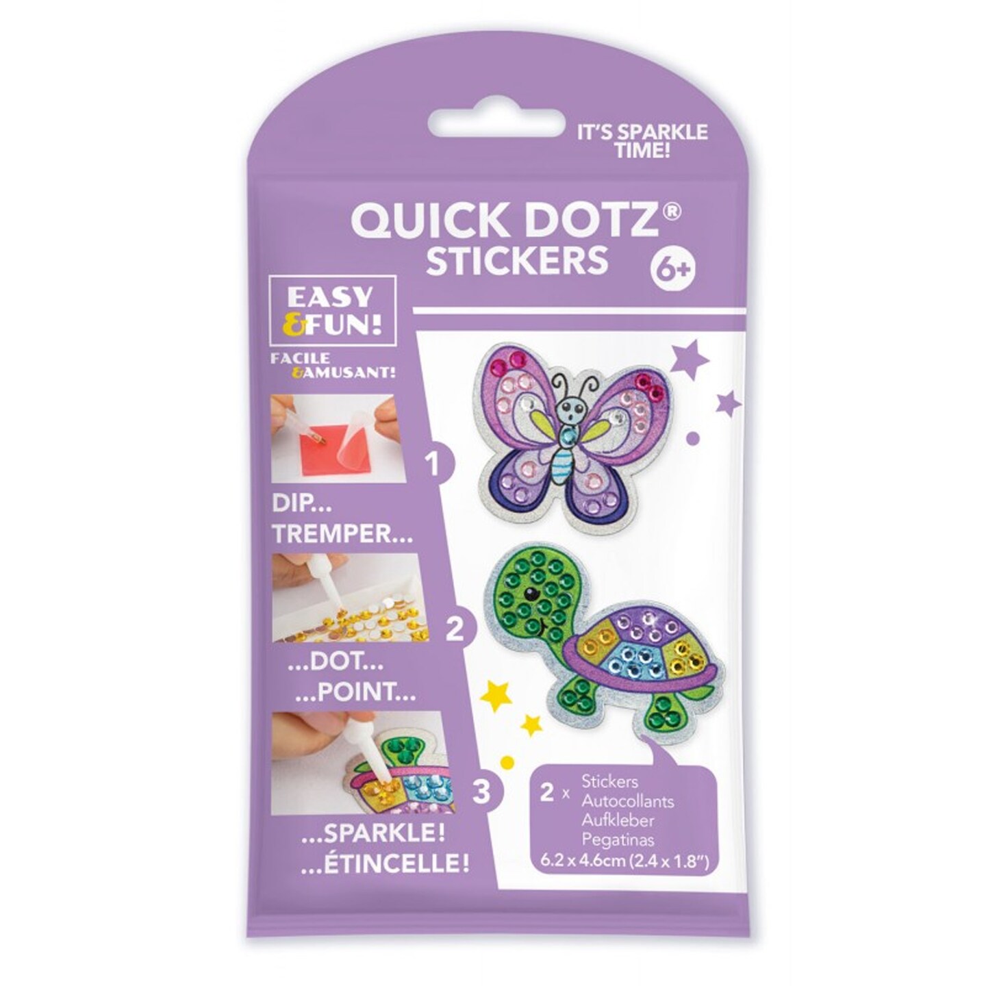 Diamond Dotz Kits - Quick Dotz - Big Dotz - Stickers, Pack 1, Garden Friends, Big Gem Diamond Painting Kits For Kids, Diamond Art For Kids Ages 6-8, Arts And Crafts For Kids 4-6, Gem Art