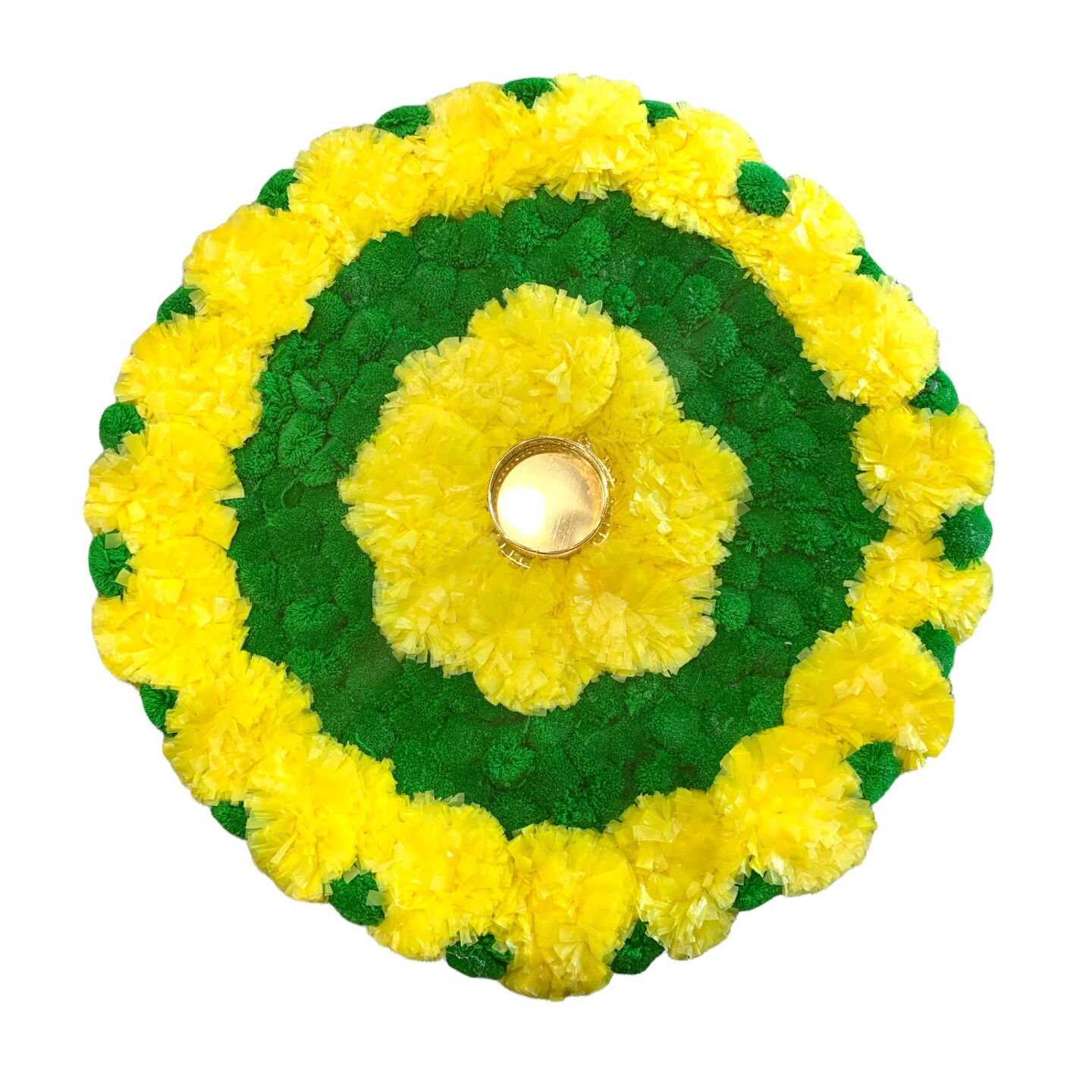 Mat Rangoli Diwali Decor Set Artificial Marigold Flowers Housewarming Best Indian Return Gift