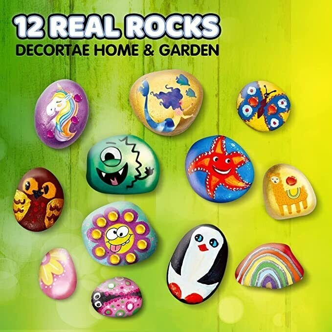 12 Rock Painting Kit Decorate Your Own Painting Craft Birthday Gifts