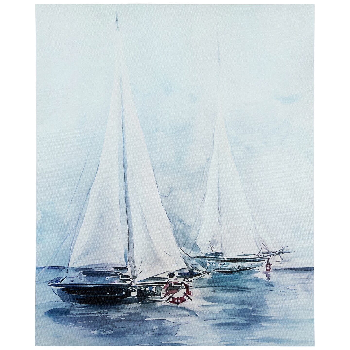 Northlight Sailboats Watercolor Canvas Wall Art - 19.5&#x22; x 15.75&#x22;