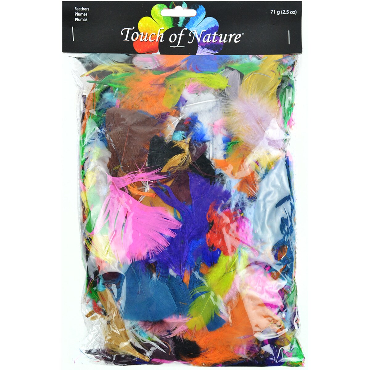 Touch Of Nature Packaged Feathers 71g-Assorted Colors