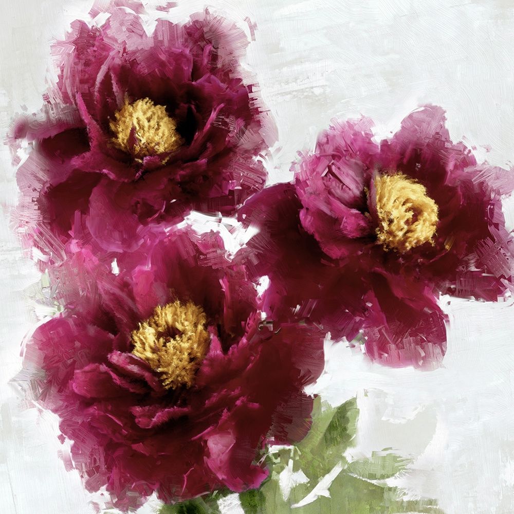 Burgundy Bloom I  Poster Print by Jesse Stevens # JES117049