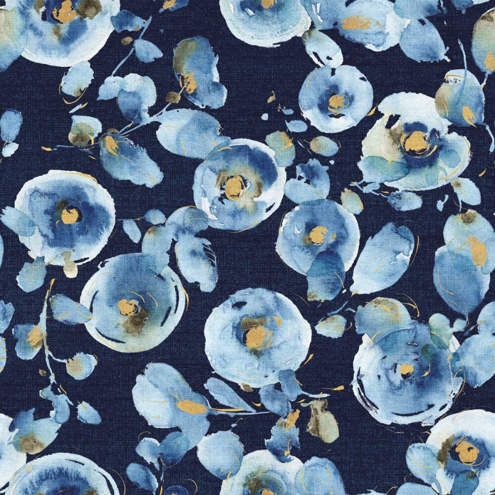 Indigold Flower Toss Indigo Poster Print by Lisa Audit - Item # VARPDX33664