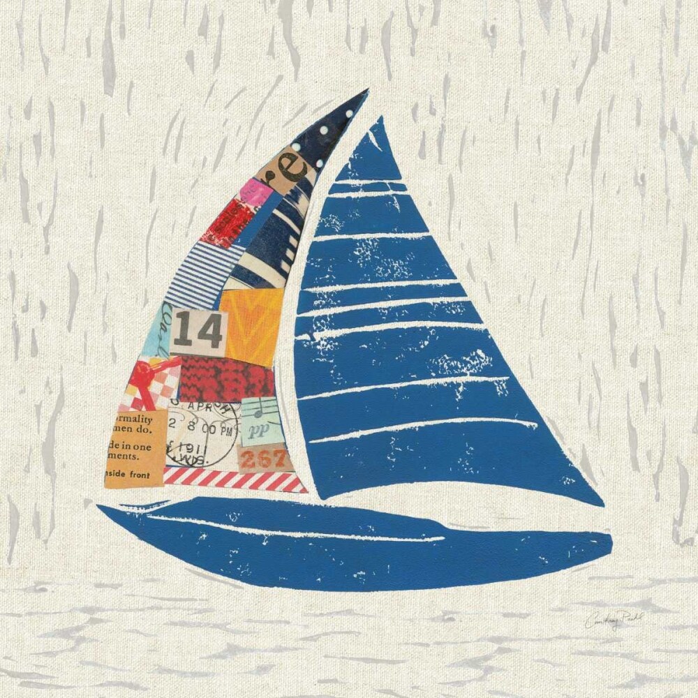 Nautical Collage IV on Linen Poster Print by Courtney Prahl - Item # VARPDX33863