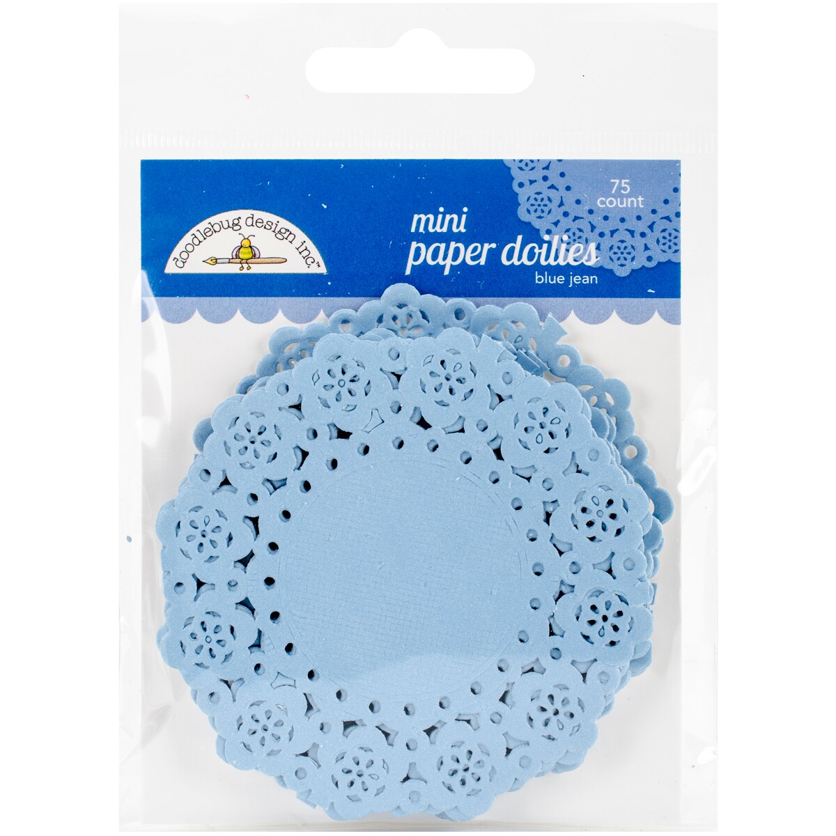 Doodlebug Mini Doilies 3&#x22; 75/Pkg-Blue Jean