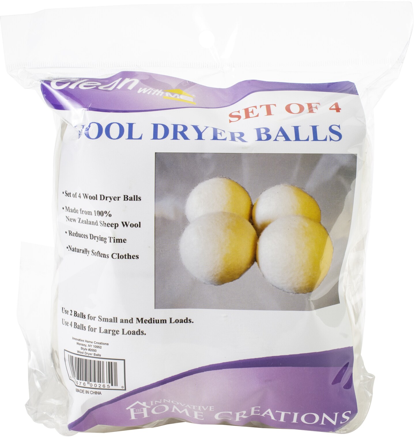 Wool Dryer Balls (set of 4)