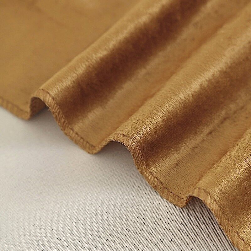 GOLD 72&#x22;x72&#x22; Premium Velvet Square Table Overlay
