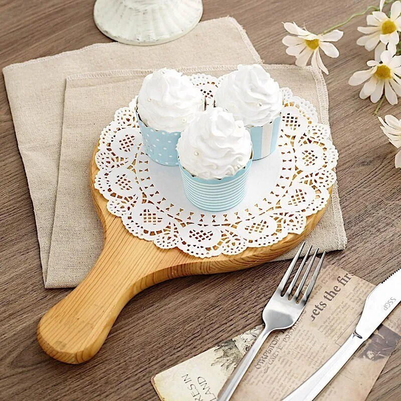 100 WHITE 8" Round Disposable Lace PAPER DOILIES PLACEMATS