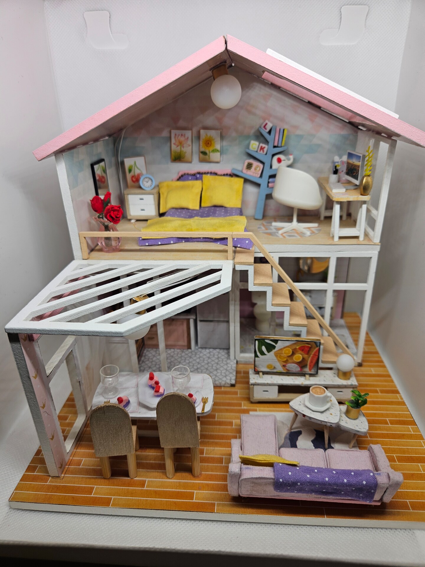 Fully Furnished Miniature Dollhouse 1 24 scale MakerPlace by Michaels