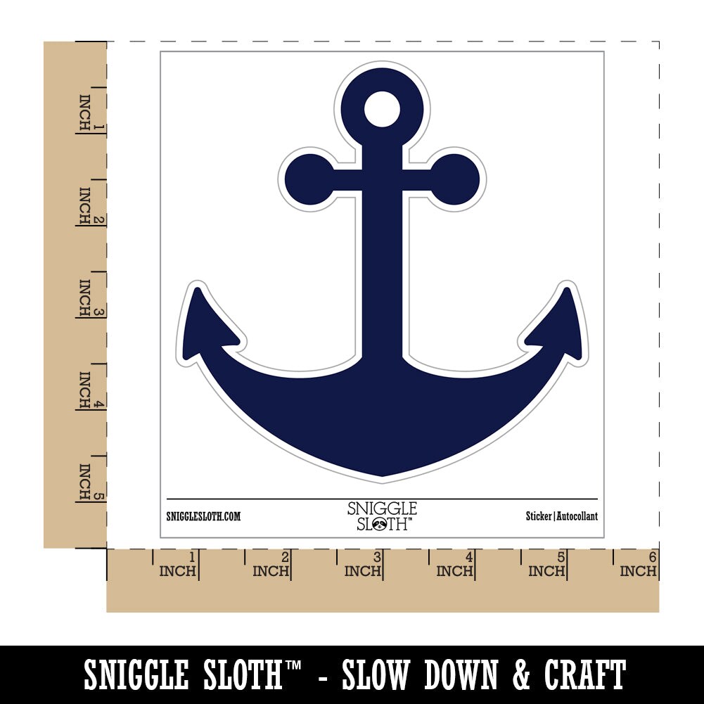 Ship Anchor Nautical Waterproof Vinyl Phone Tablet Laptop Water Bottle Sticker Set - 5 Pack