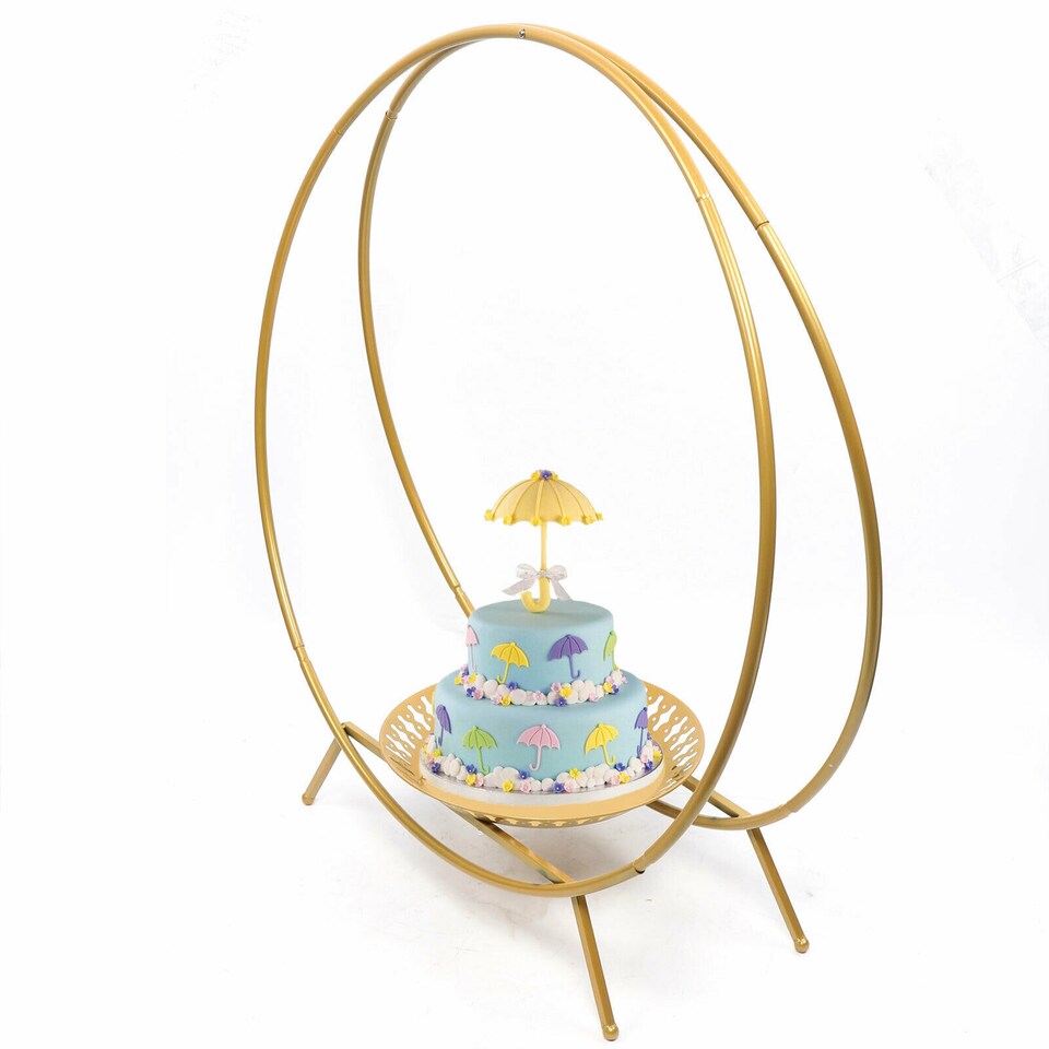 Wedding Cake Stand with Ring Arch Prop
