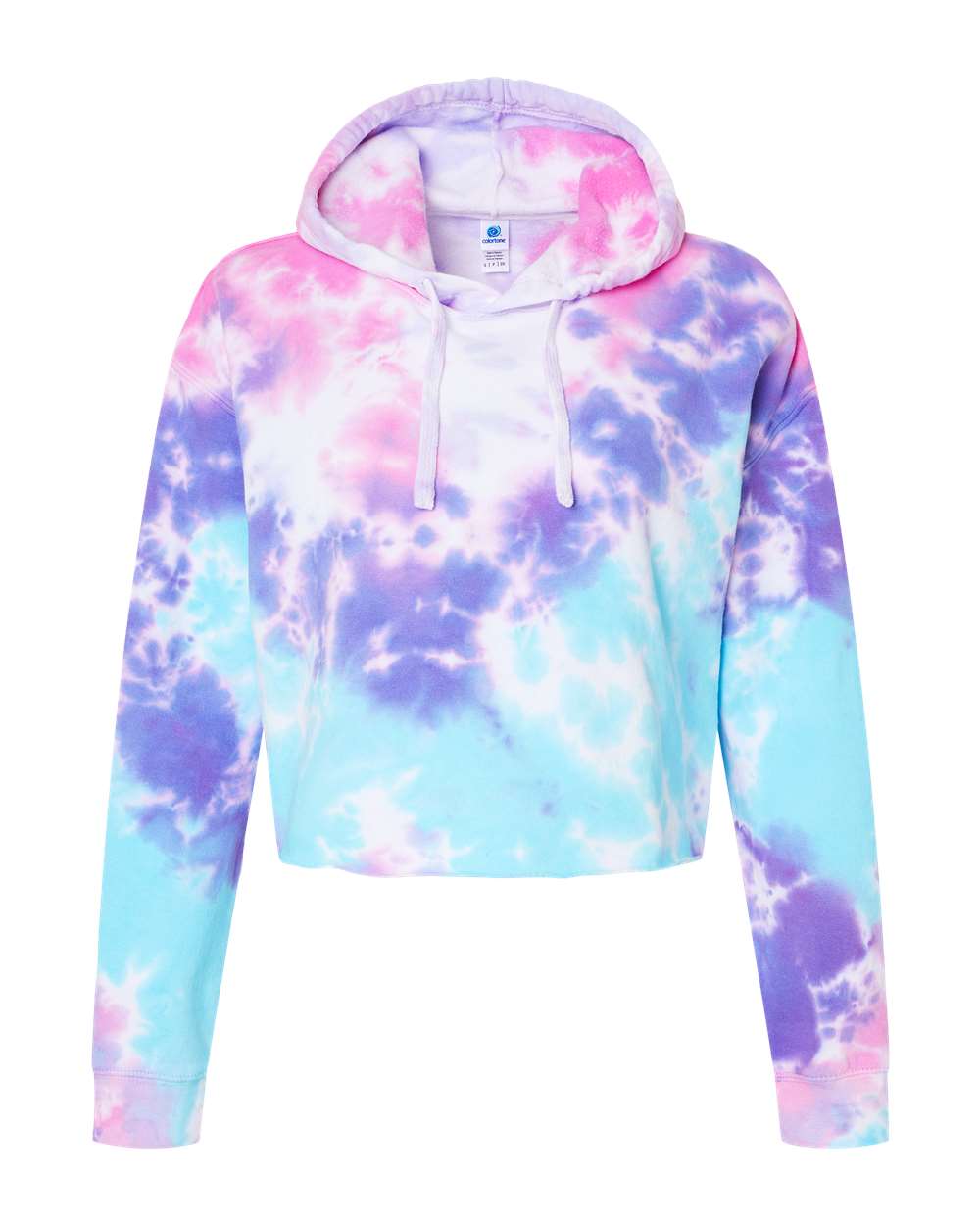 Colortone® Women's Tie-Dyed Crop Hooded Sweatshirt | Michaels