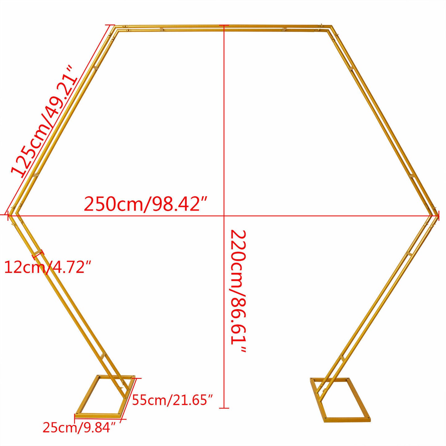 Kitcheniva Gold Hexagon Wedding Arch Backdrop