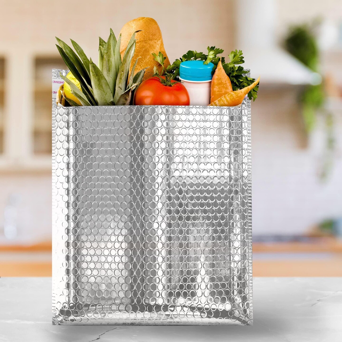 Thermal Bubble Mailer 18 x 22 Pack of 5 Foil Mailing Envelopes Self Seal Cool Bubble Mailers Waterproof Cold Shipping Package Insulated Shipping Bags for Food Perishables Cosmetics