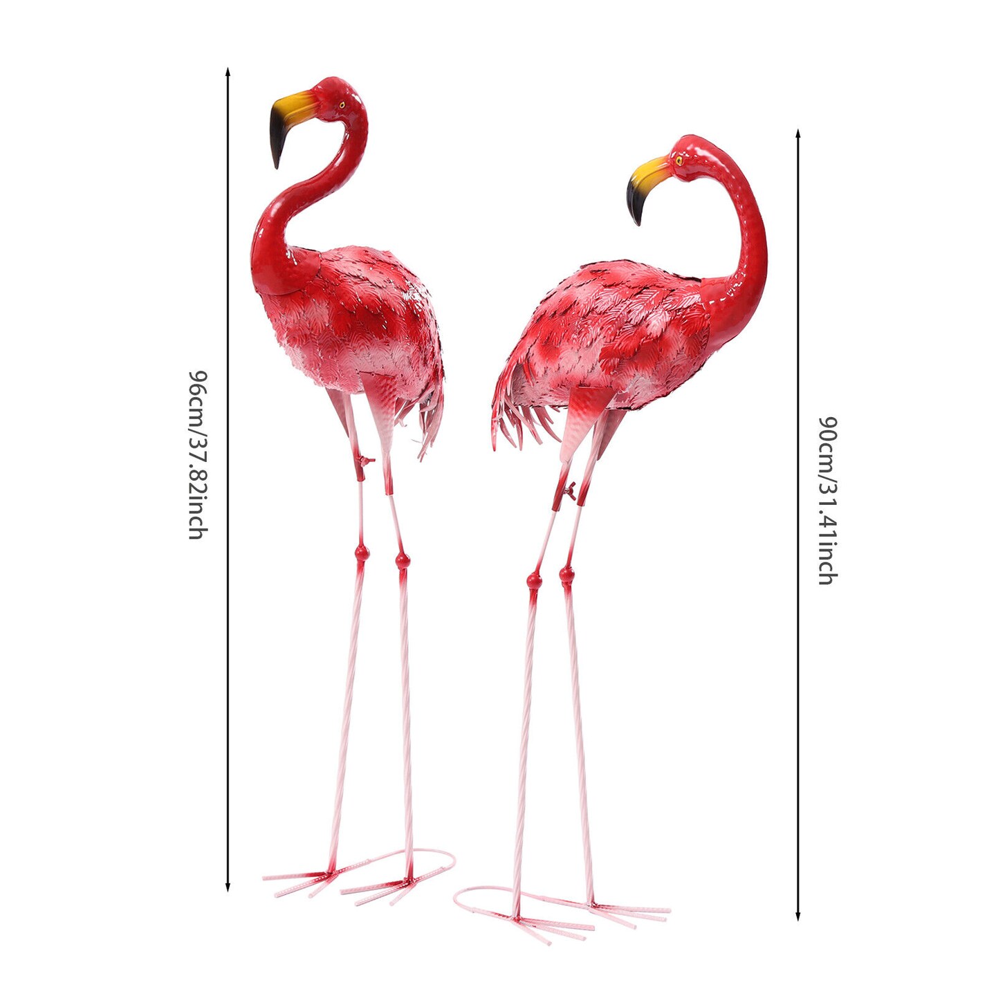 Kitcheniva Elegant Metal Flamingo Sculpture Statue Decor Outdoor