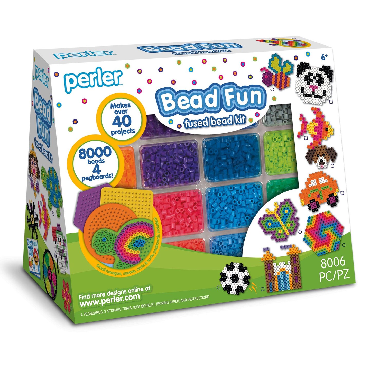 Bead Fun Fused Bead Activity Kit &#x26; Storage Trays, 8006 Pieces