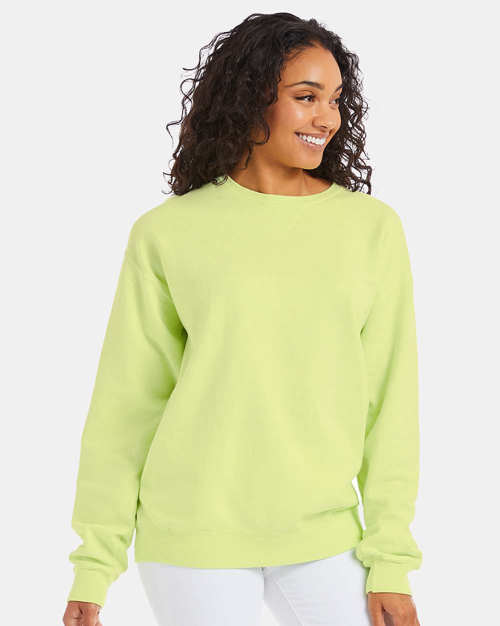 ComfortWash by Hanes® Garment-Dyed Crewneck Long Sleeve Sweatshirt