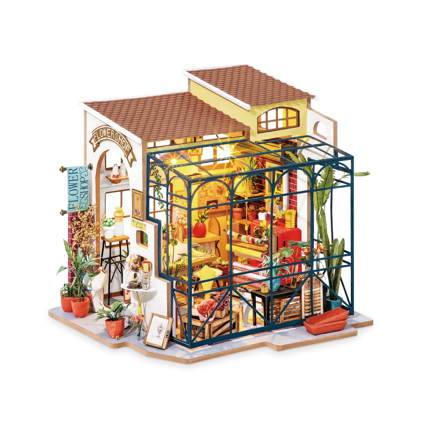 DIY Miniature Dollhouse Kit | Emily&#x27;s Flower Shop