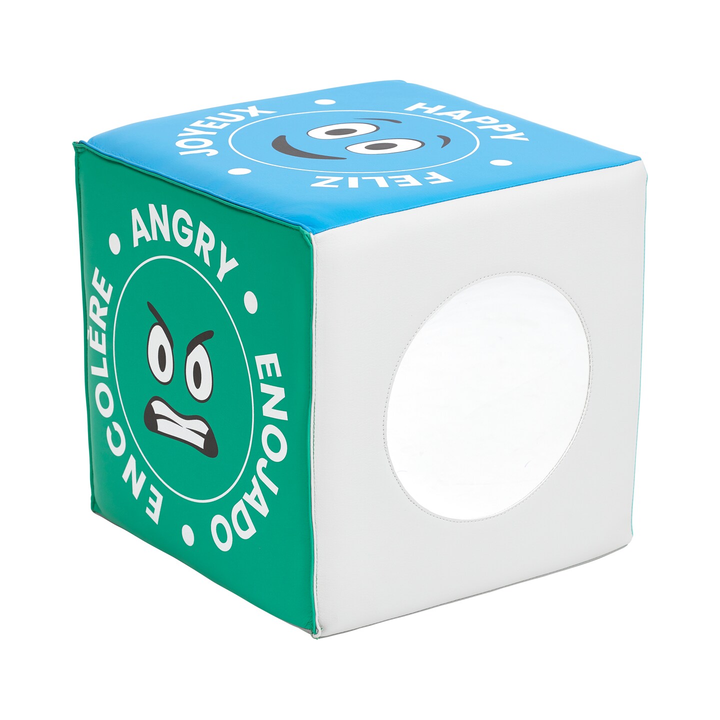 Trilingual Emotion Cube with Mirror, Social and Emotional Learning Toy
