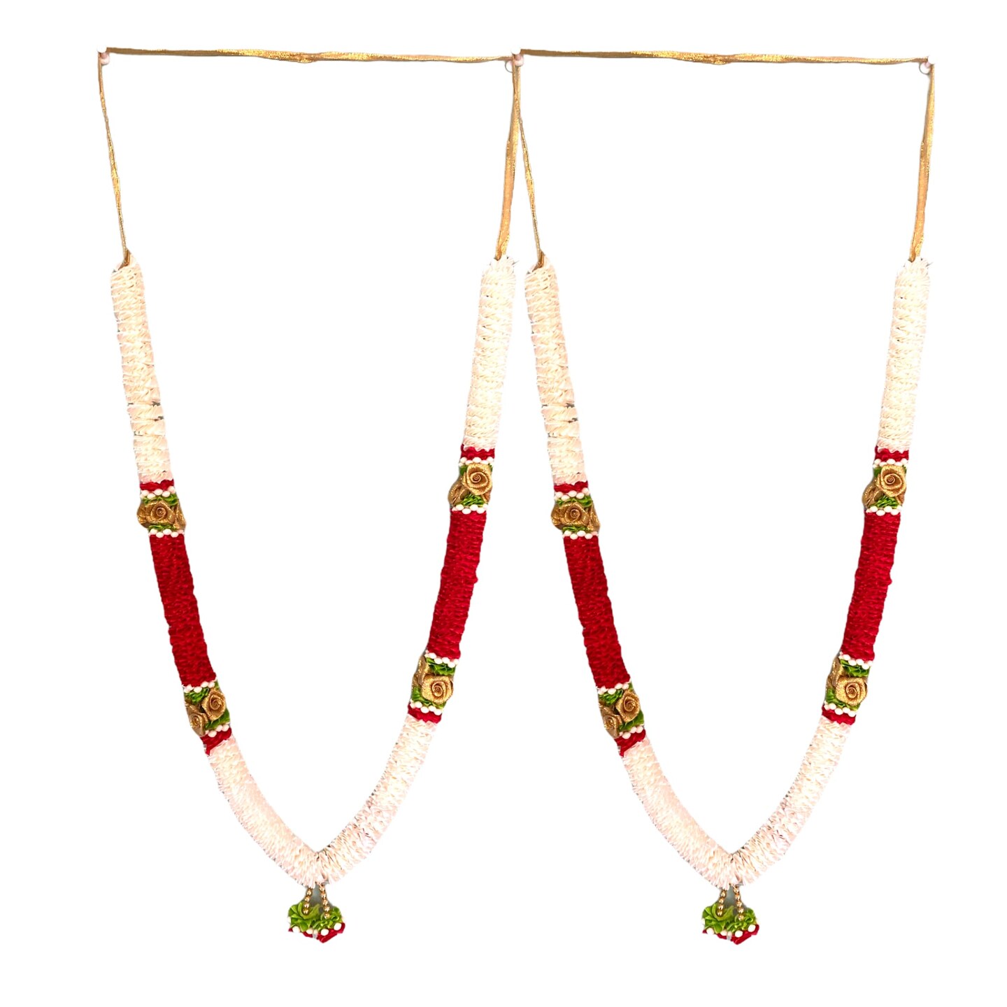 Pack of 2 Varmala Wedding Garland Artificial Red Rose Varmala Indian Milini Mala Indian Wedding Haar Bride and Groom Mala Muslim Arab Punjabi Nika Event