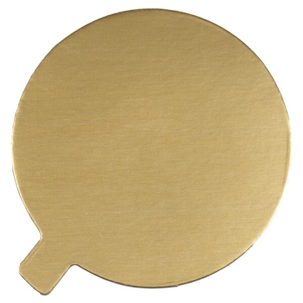 4&#x22; Round Black/Gold Reversible Waxed Corrugated Cake Board 50ct