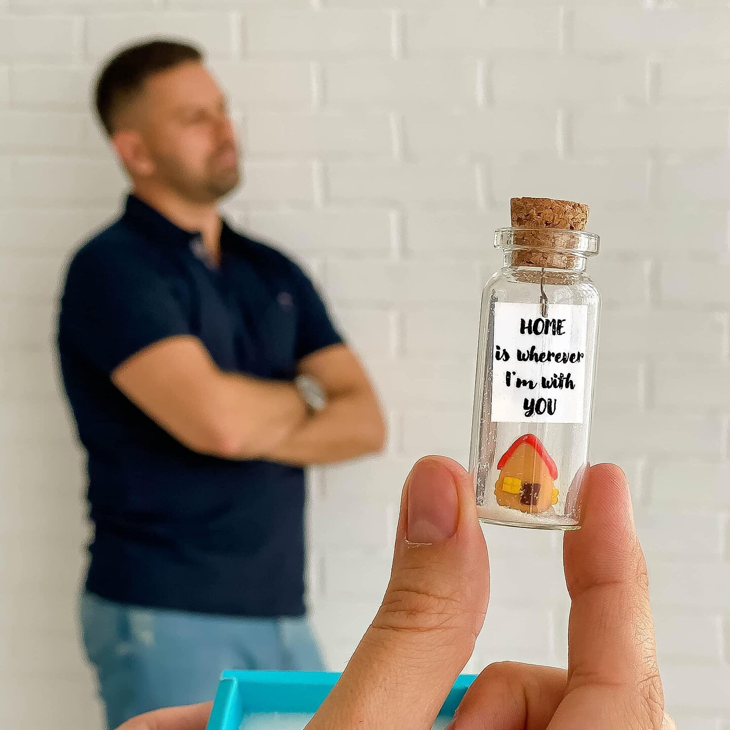Cute Girlfriend and Boyfriend Gifts   Personalized Anniversary Present for Her Him   Custom Birthday Gift Idea for Women Men (Home is Wherever I&#x27;m with You Gift Bottle)