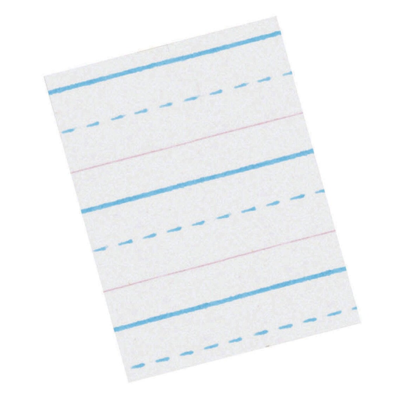 Sulphite Handwriting Paper, Dotted Midline, Grade 2, 1/2&#x22; x 1/4&#x22; x 1/4&#x22; Ruled Long, 10-1/2&#x22; x 8&#x22;, , 500 Sheets Per Pack, 2 Packs