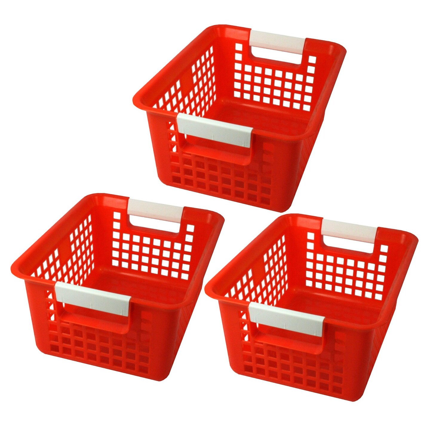 Tattle&#xAE; Book Basket, Red, Pack of 3