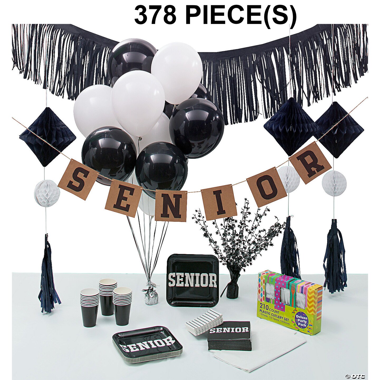 398 Pc. Senior Graduation Party Ultimate Tableware Kit | MINA&#xAE;