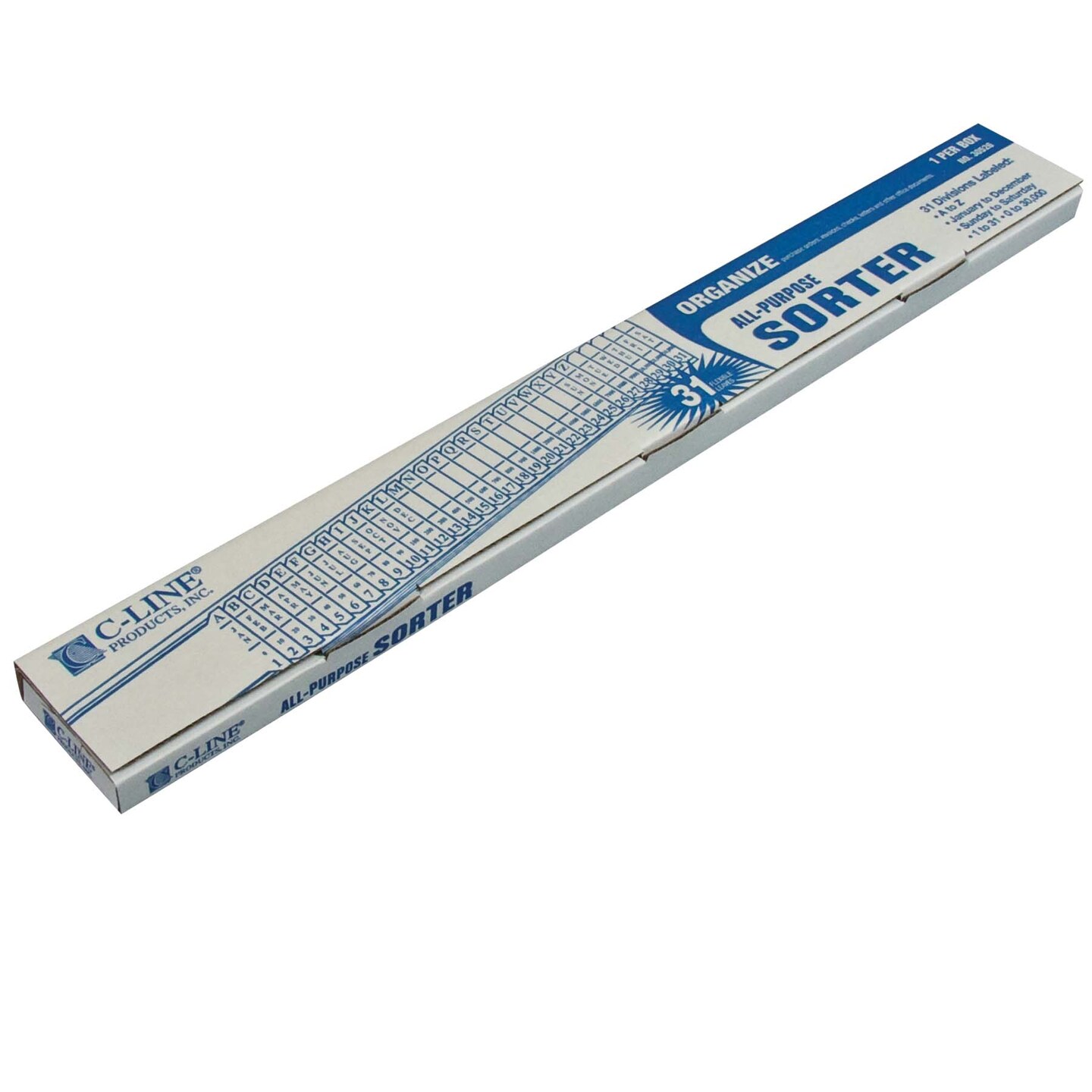 All-Purpose Document Sorter, Plastic, 2 1/2&#x22; x 23 1/2&#x22;