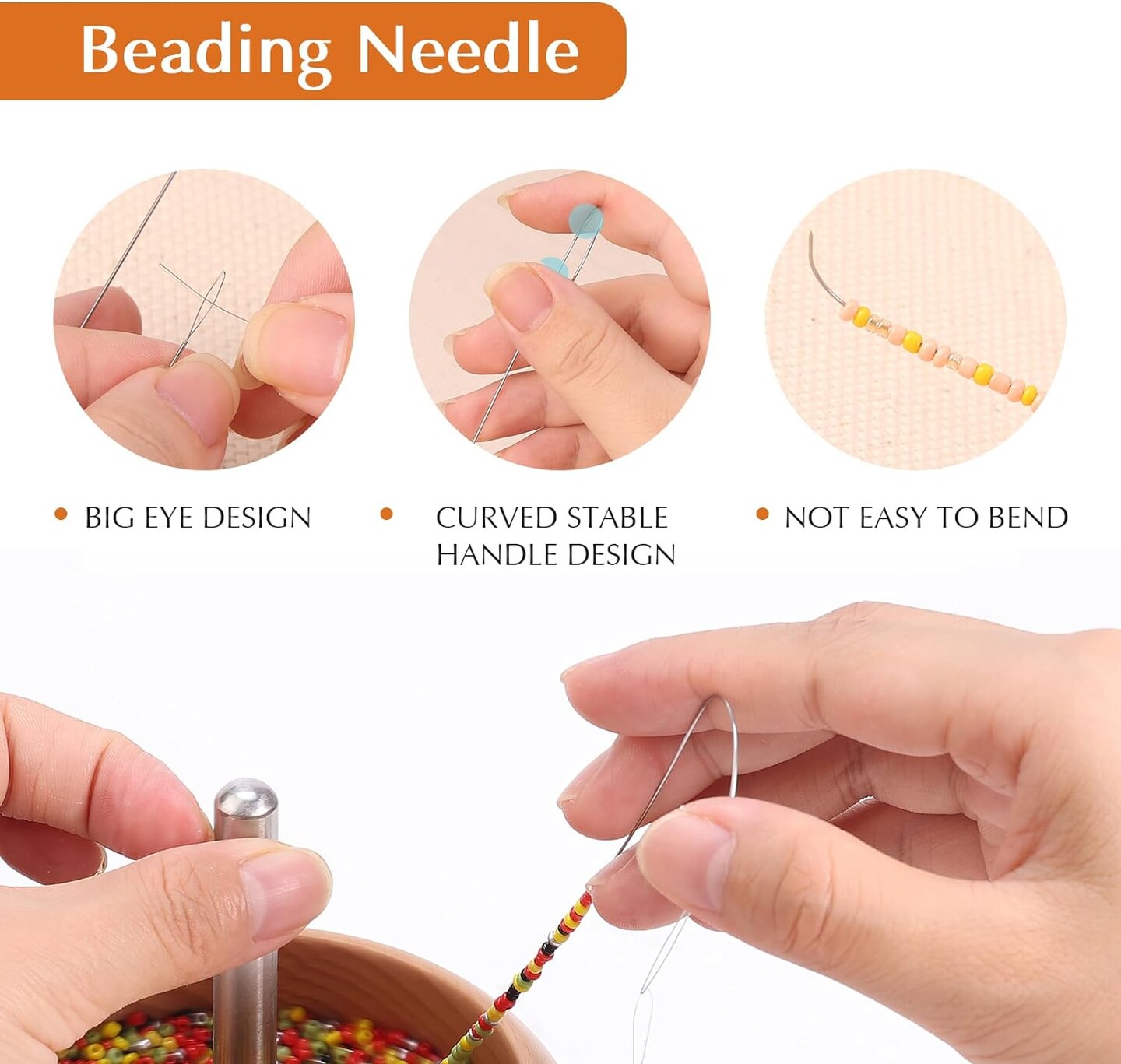 bead spinner for Jewelry Making, bead spinner Kit with 3000 PCS Seed Beads, Beading Needles, Beading Tools, Bowl for Waist Chains, Bracelets, Necklaces