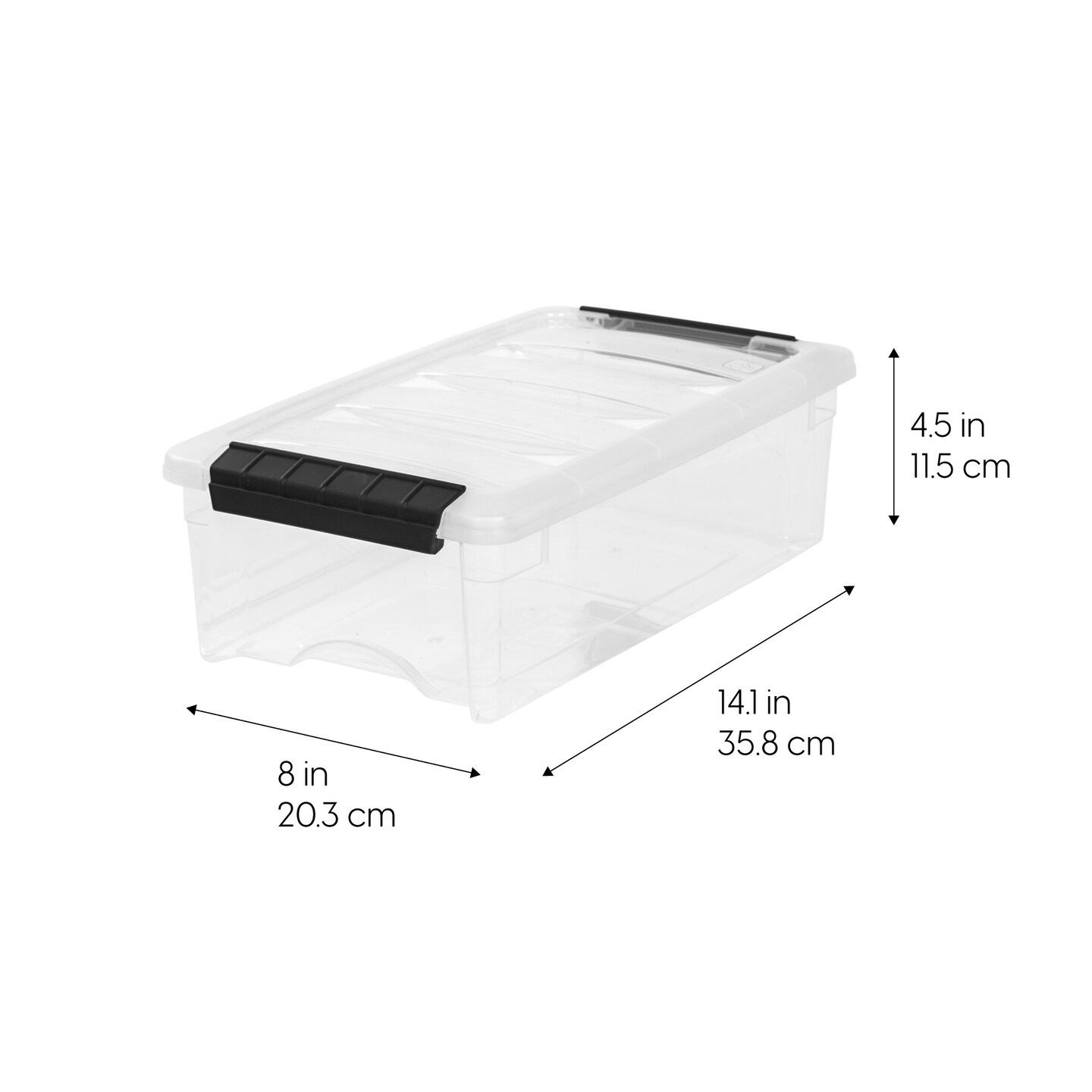 IRIS USA Plastic Storage Bins with Lids and Secure Latching Buckles