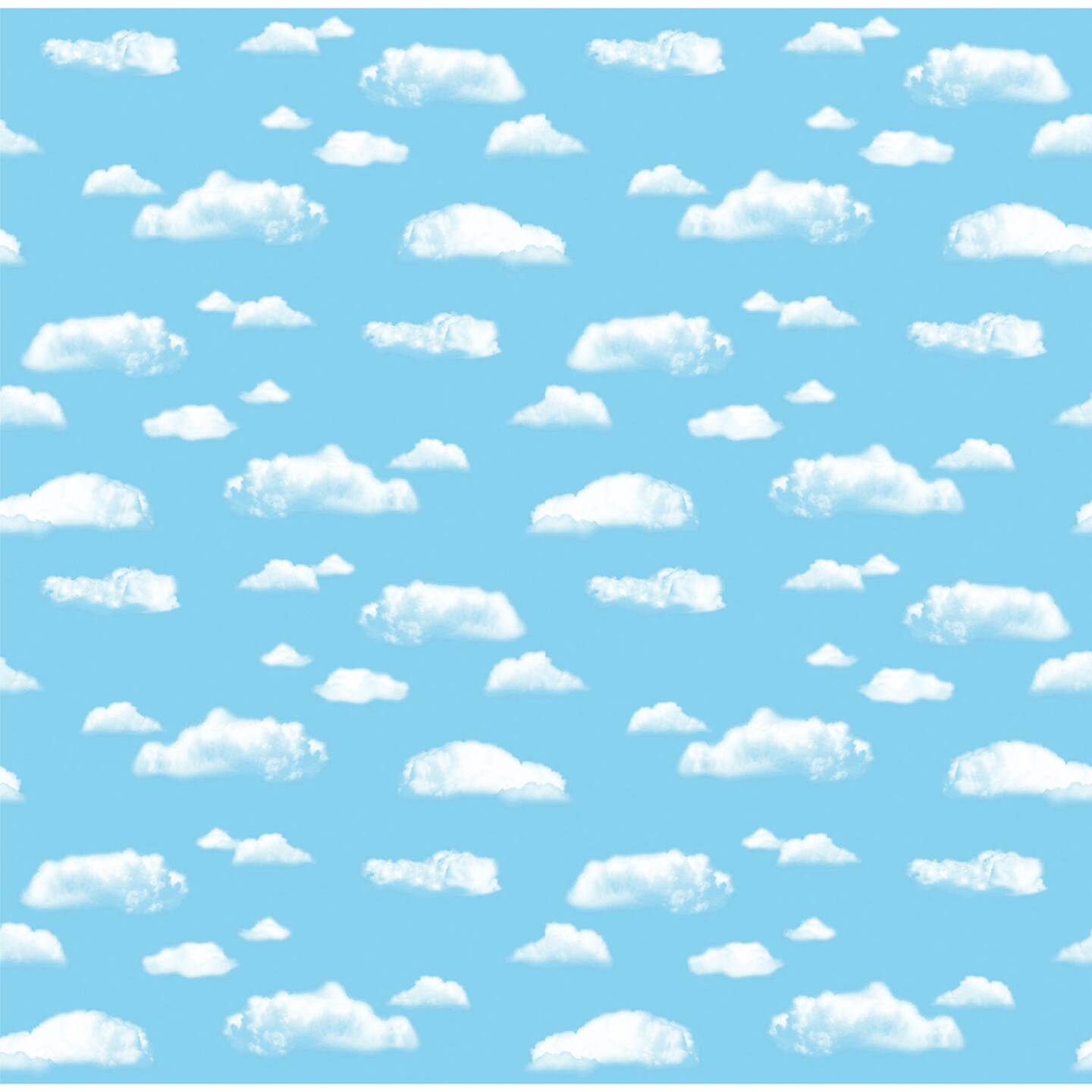 Bulletin Board Art Paper, Clouds, 48&#x22; x 12&#x27;, 4 Rolls