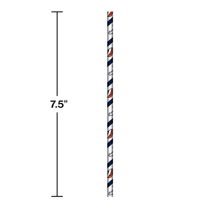 Denver Broncos Paper Straws, 24 ct