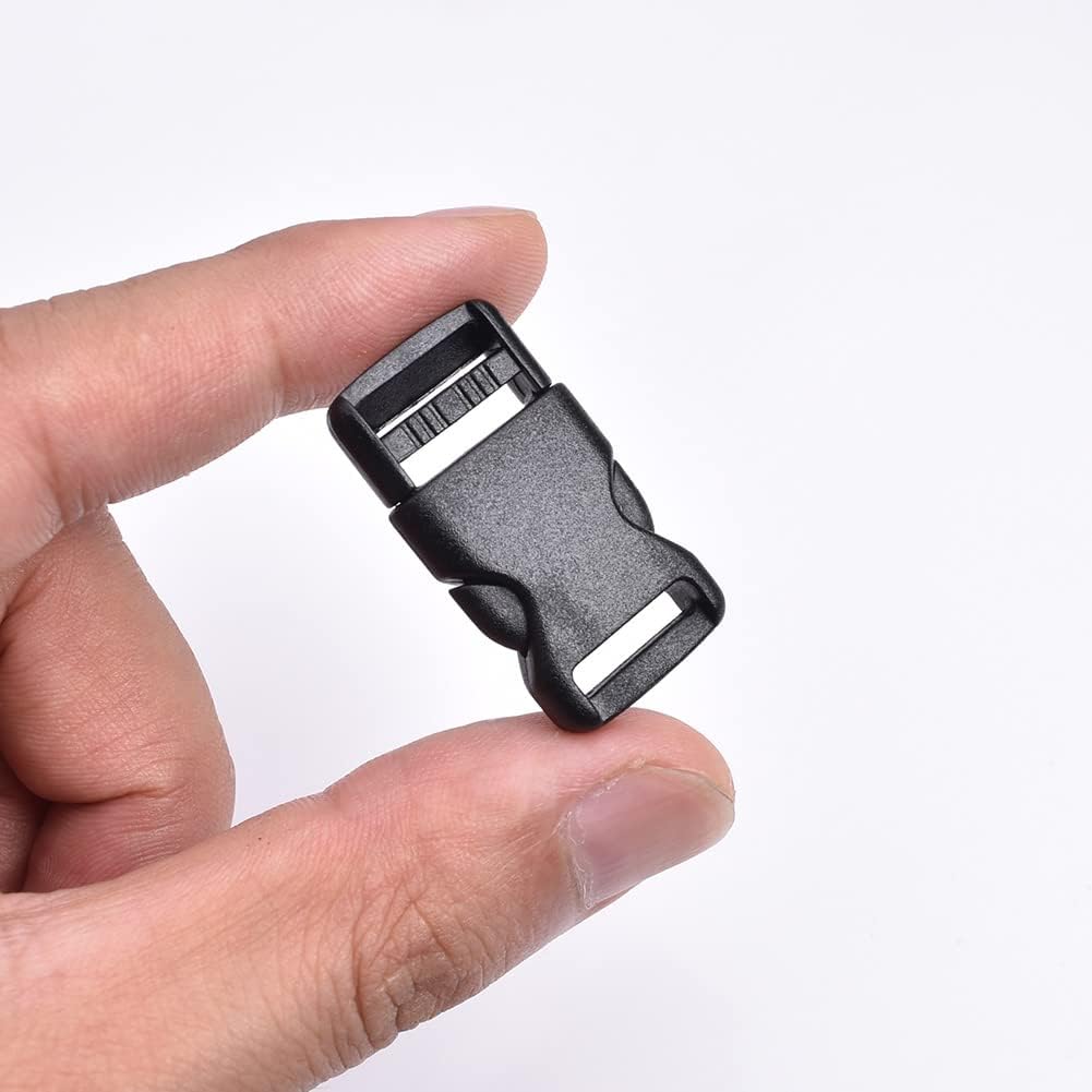 10pcs 1/2&#x22;(12.5mm) Side Release Buckles Plastic Black Quick Adjustable Buckle For Backpack Strap DIY Pets Collar Accessory