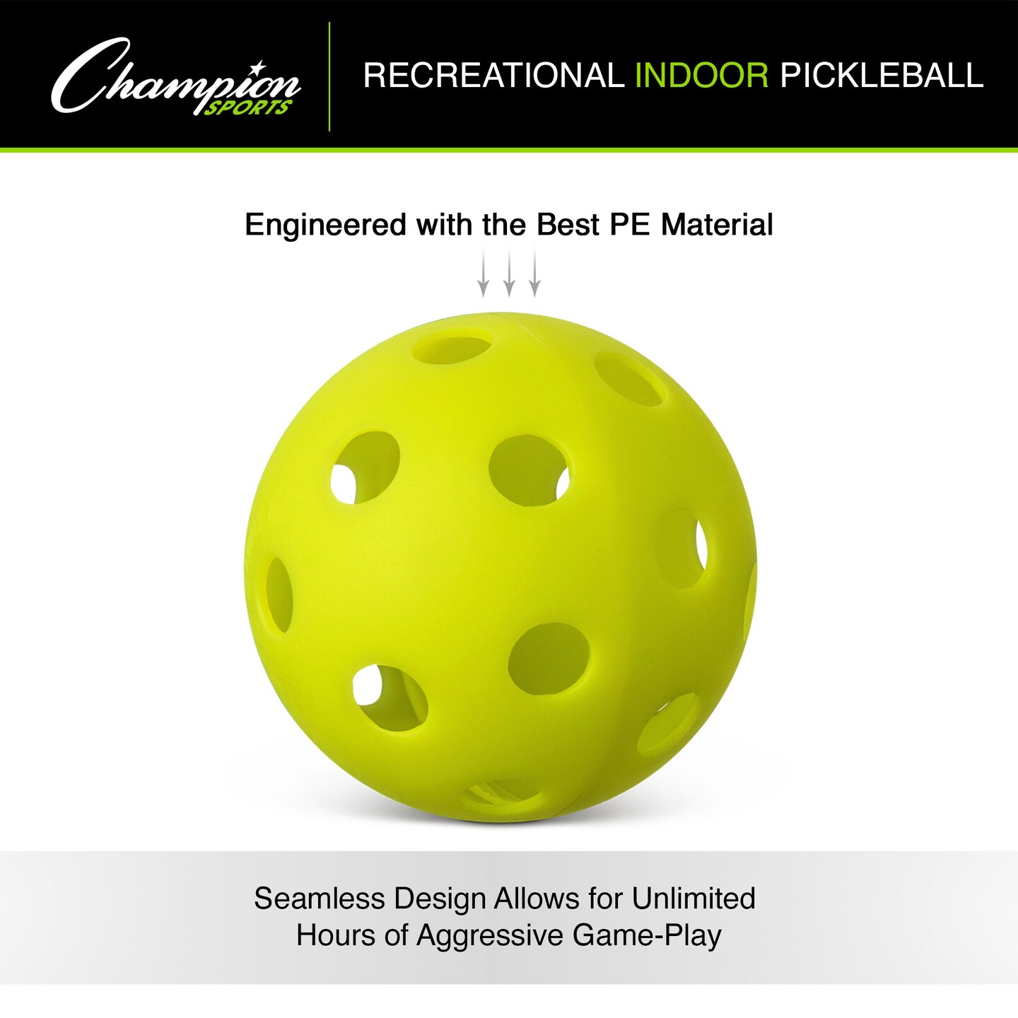 Recreational Indoor Pickleball Set, 6 Per Set, 2 Sets