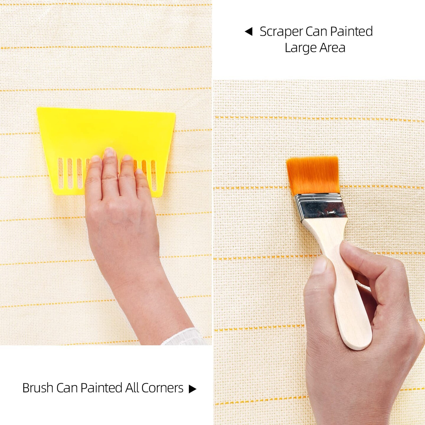 70"x40" Non-Slip Backing Felt Cloth for Tufted Rugs, 59"x39" Tufting Cloth with Yellow Marked Lines for Rug Tufting, Monk Cloth Rug Tufting Kit for Tufting Gun, Punch Needle, Rug Hooking